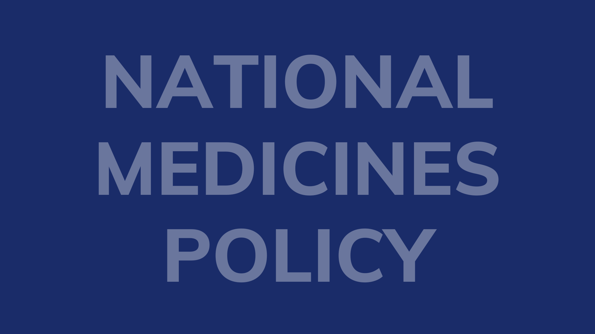 Restart of National Medicines Policy Review is welcome, but assurances needed over further consultation and feedback processes